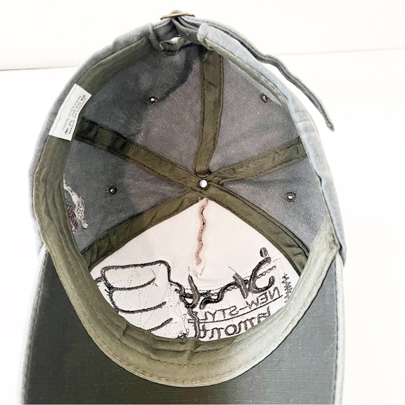 Fist Embroidered Distressed Baseball Cap - Picture 7 of 7